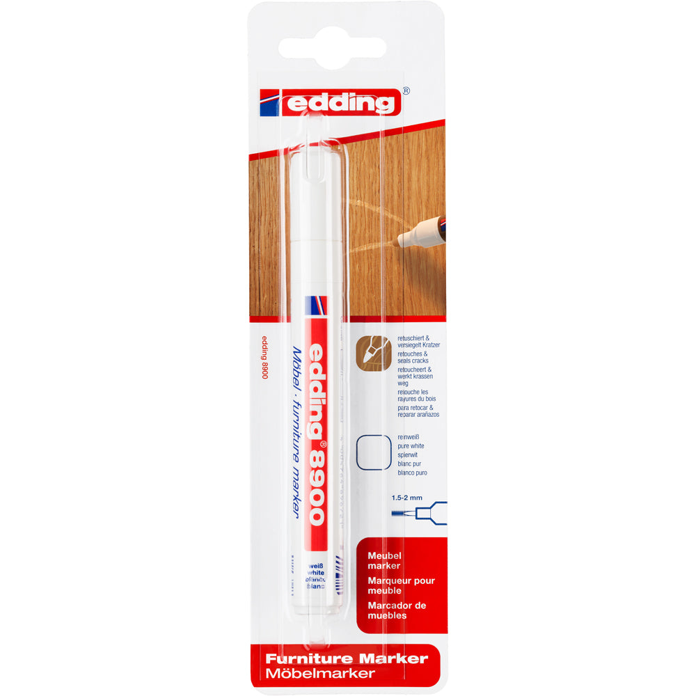 Marker Edding 8900 pentru retusuri mobilier lemn, alb Marker Edding 8900 pentru retusuri mobilier lemn, alb